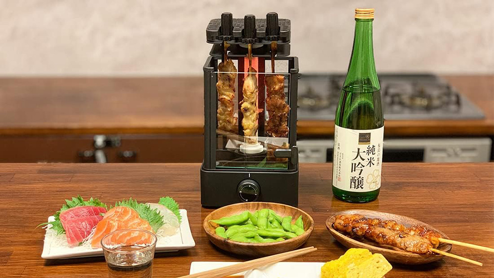 卓上で本格焼き鳥！一人飲みにぴったりな回転式焼き鳥メーカー