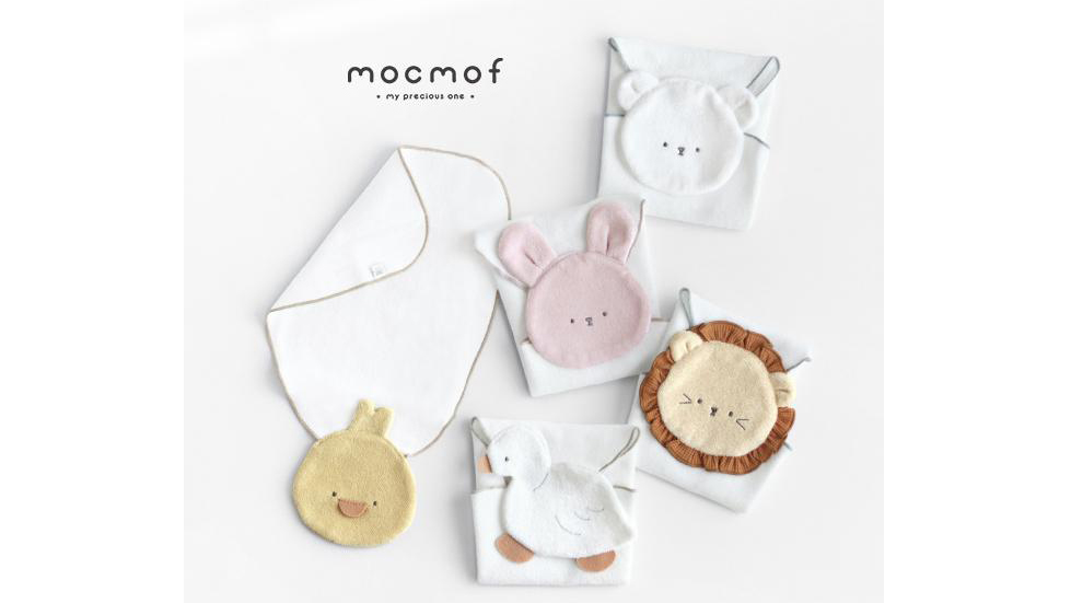 赤ちゃんの背中汗対策に！mocmofアニマル汗取りタオルが可愛くて便利