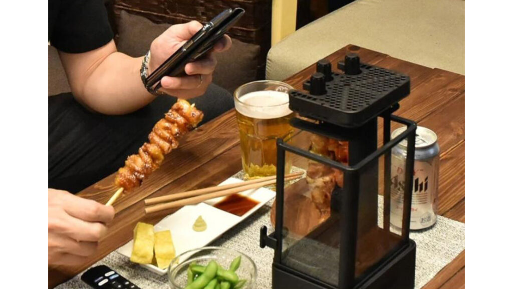 卓上で本格焼き鳥!一人飲みにぴったりな回転式焼き鳥メーカー