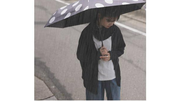 雨の日も晴れの日も使える！大人のドット柄折りたたみ傘