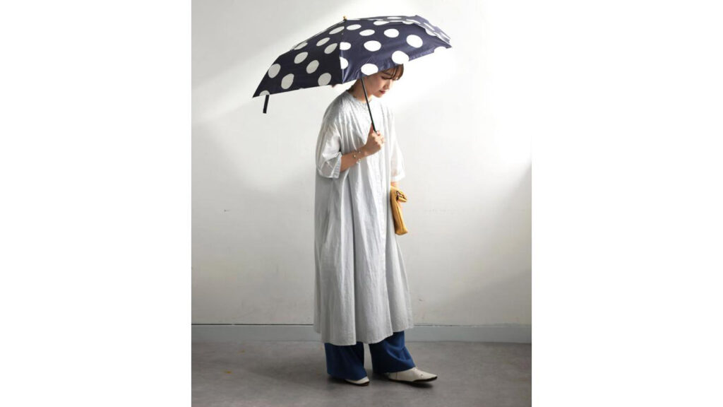 雨の日も晴れの日も使える！大人のドット柄折りたたみ傘