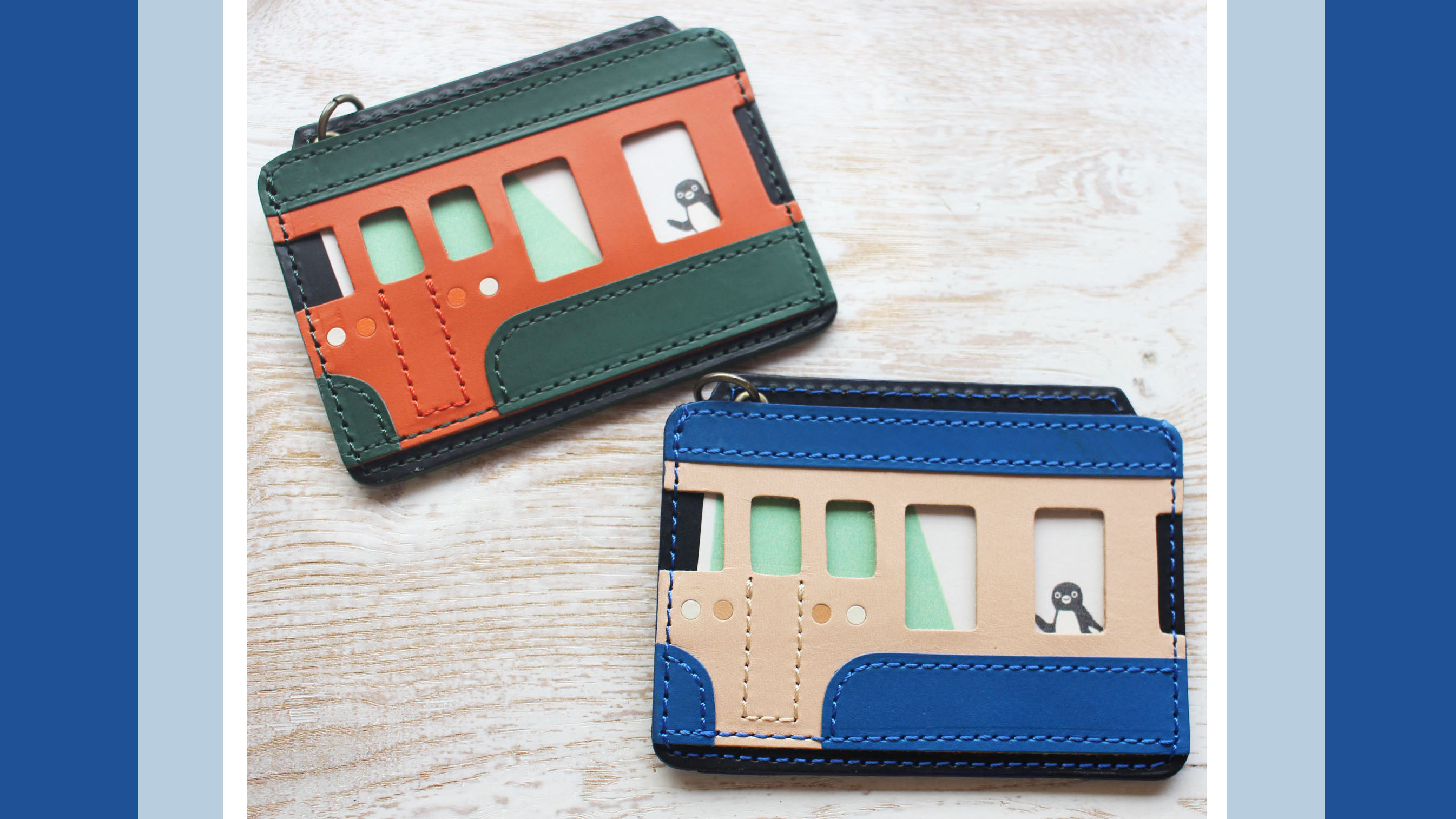 湘南色＆横須賀色を再現！本革仕様の電車パスケースがかわいい