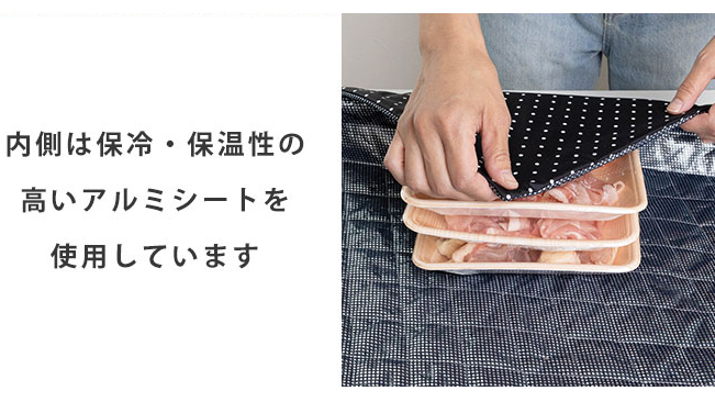 大判でなんでも包める！『保冷・保温ラップ』は買い物やレジャーに便利な日本製クロス