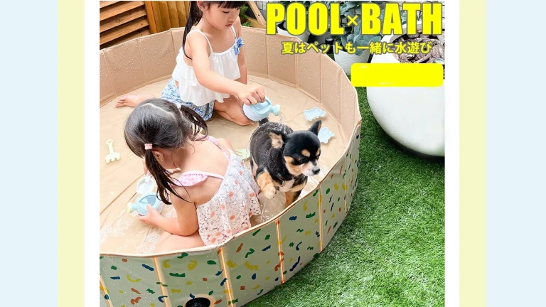 空気入れ不要！子どももペットも一緒に楽しめる|便利な折りたたみプール