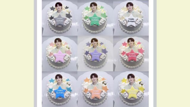 9色から選べる『散り写真プリントケーキ』｜推し活や誕生日を彩る特別な一台
