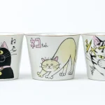 猫の表情に癒される！九谷焼『ネコジェラシー そばちょこ』