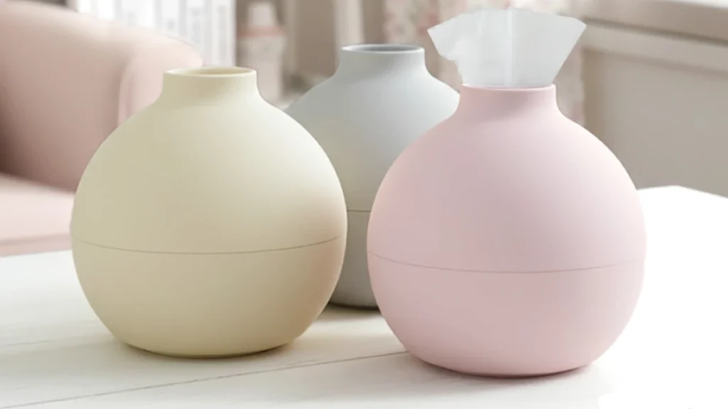 ティッシュもロールペーパーも使えるコロンと可愛い『ペーパーPot』